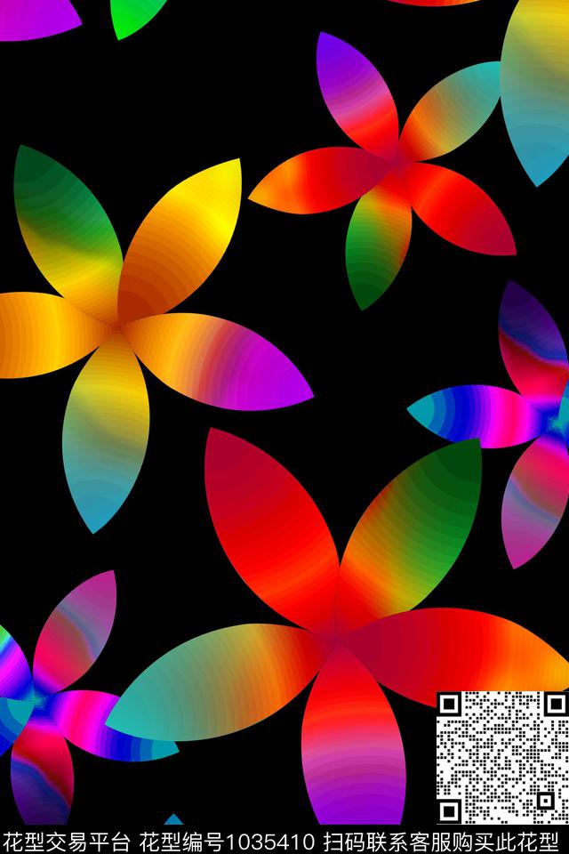 分形花卉几何数码印花华亿平台下载（图片编号: 1035410） - 瓦栏（Walan）