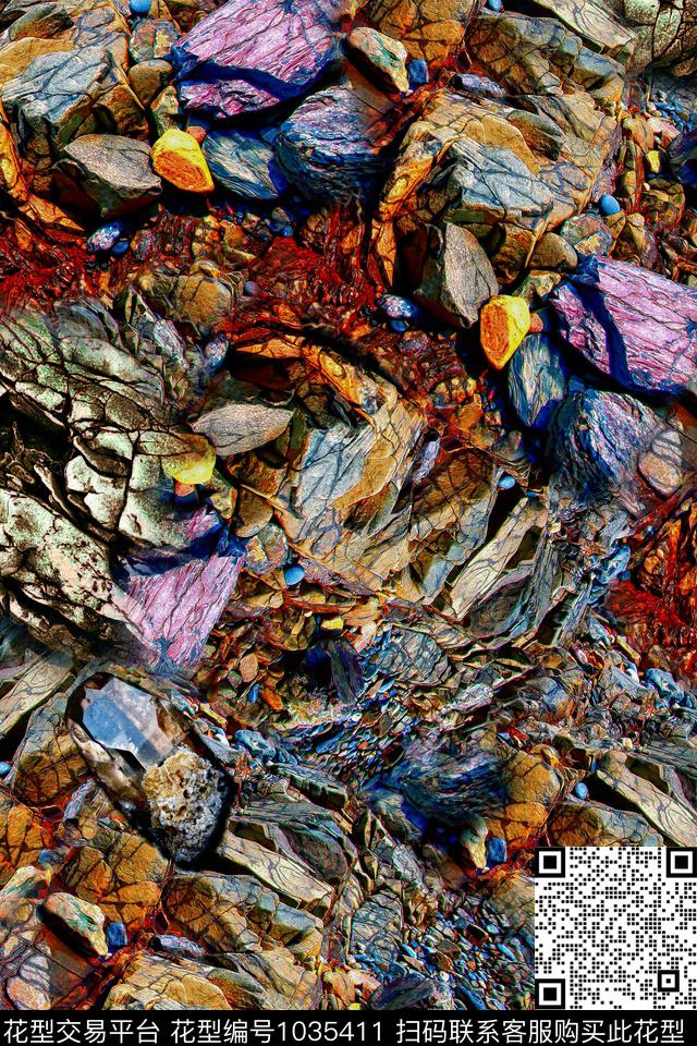 抽象几何纹理数码印花华亿平台下载（图片编号: 1035411） - 瓦栏（Walan）