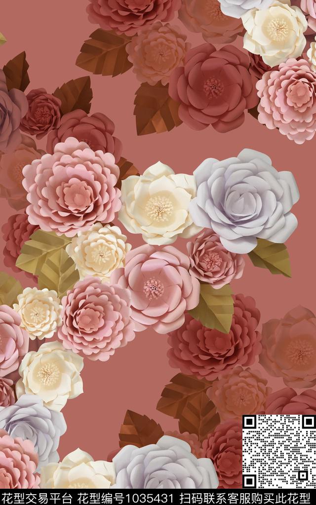 大牌风复古女装数码华亿平台数码印花华亿平台下载（图片编号: 1035431） - 瓦栏（Walan）