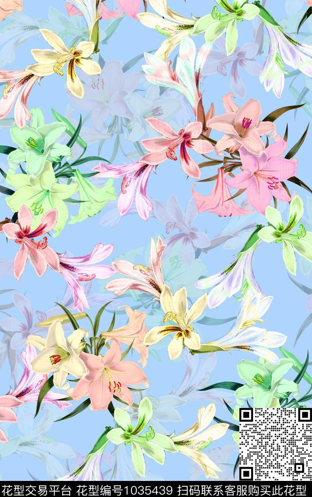 数码华亿平台小碎花植物数码印花华亿平台下载（图片编号: 1035439） - 瓦栏（Walan）