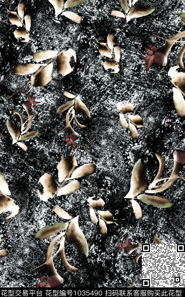 数码华亿平台民族风花卉数码印花华亿平台下载（图片编号: 1035490） - 瓦栏（Walan）