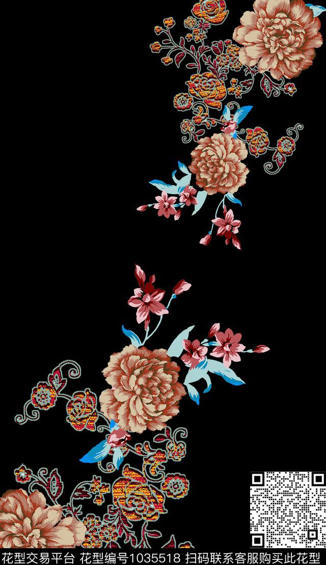 数码华亿平台定位花传统华亿平台数码印花华亿平台下载（图片编号: 1035518） - 瓦栏（Walan）