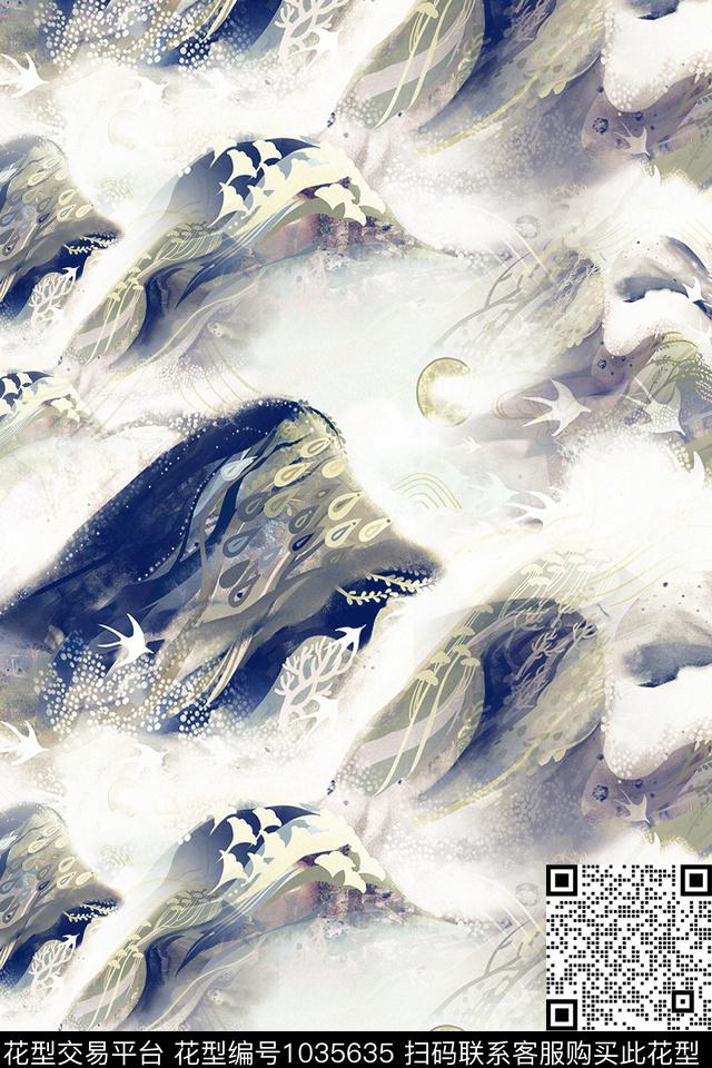 素雅女装日式风情数码印花华亿平台下载（图片编号: 1035635） - 瓦栏（Walan）