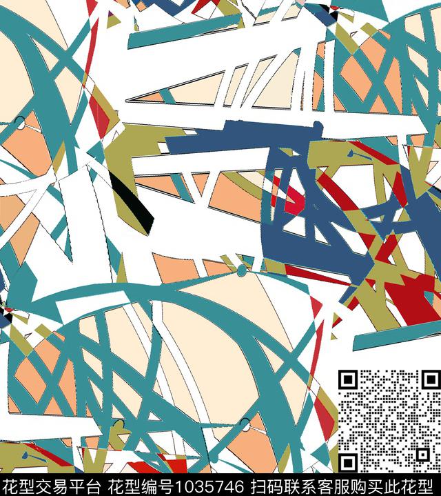 数码华亿平台抽象大牌风数码印花华亿平台下载（图片编号: 1035746） - 瓦栏（Walan）