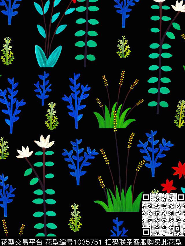 数码华亿平台花卉大牌风数码印花华亿平台下载（图片编号: 1035751） - 瓦栏（Walan）