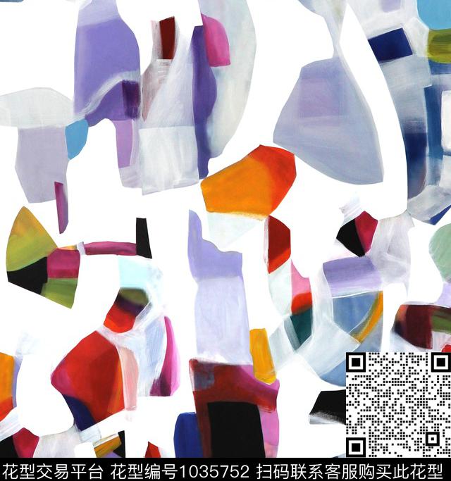 数码华亿平台抽象大牌风数码印花华亿平台下载（图片编号: 1035752） - 瓦栏（Walan）