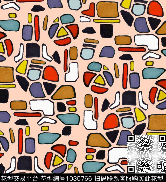 数码华亿平台抽象大牌风数码印花华亿平台下载（图片编号: 1035766） - 瓦栏（Walan）