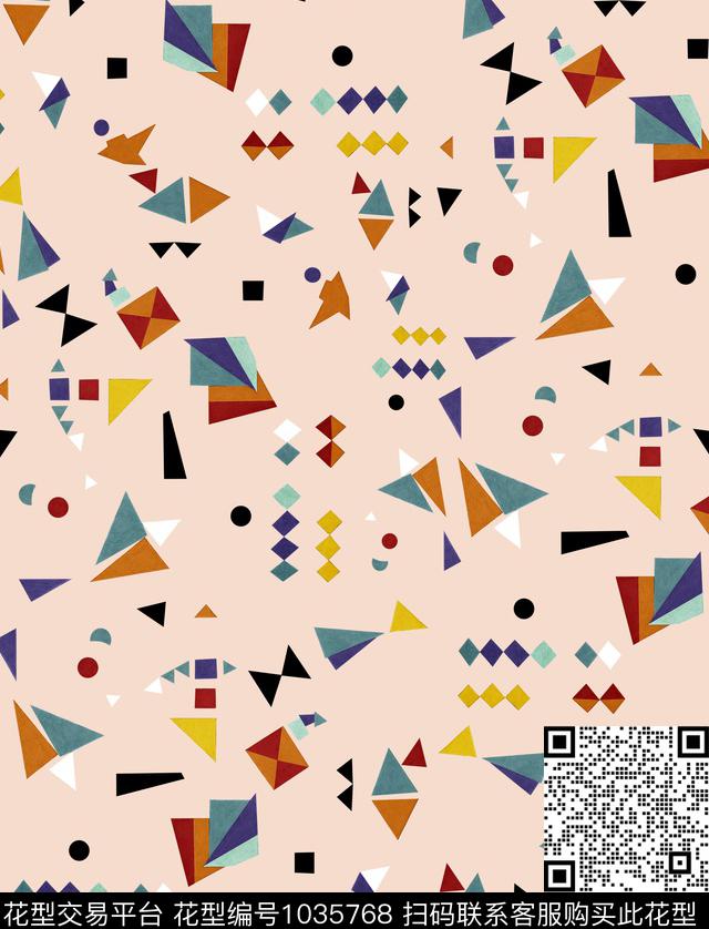 数码华亿平台抽象大牌风数码印花华亿平台下载（图片编号: 1035768） - 瓦栏（Walan）