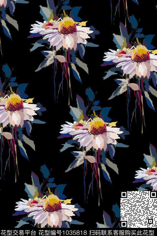 数码华亿平台春夏华亿平台菊花数码印花华亿平台下载（图片编号: 1035818） - 瓦栏（Walan）
