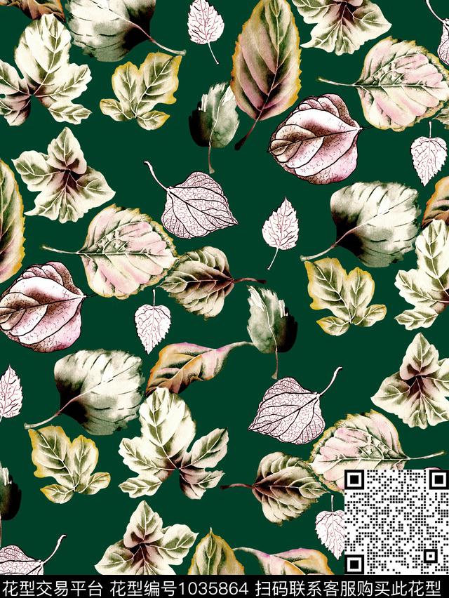 数码华亿平台花卉大牌风数码印花华亿平台下载（图片编号: 1035864） - 瓦栏（Walan）