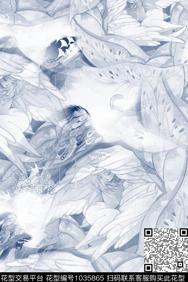 素雅女装女孩梦幻数码印花华亿平台下载（图片编号: 1035865） - 瓦栏（Walan）