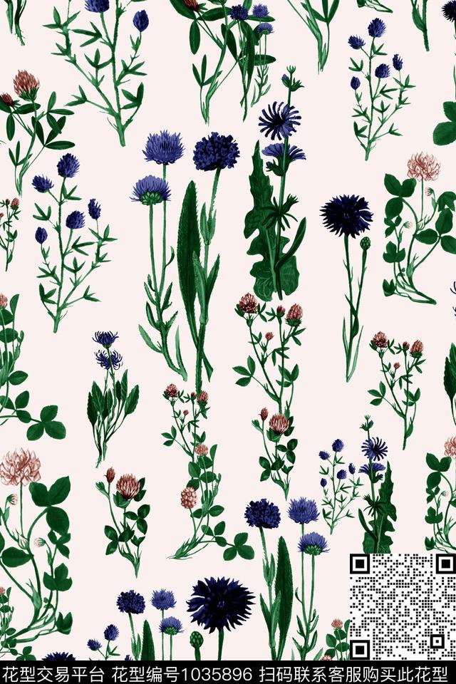 数码华亿平台花卉大牌风数码印花华亿平台下载（图片编号: 1035896） - 瓦栏（Walan）