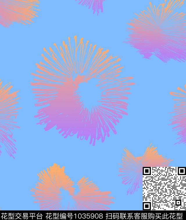 趣味抽象潮牌数码印花华亿平台下载（图片编号: 1035908） - 瓦栏（Walan）