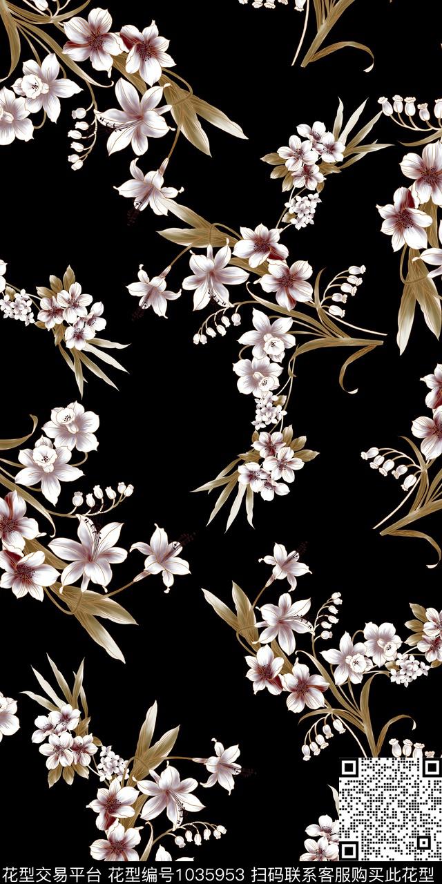 数码华亿平台小碎花满版散花数码印花华亿平台下载（图片编号: 1035953） - 瓦栏（Walan）