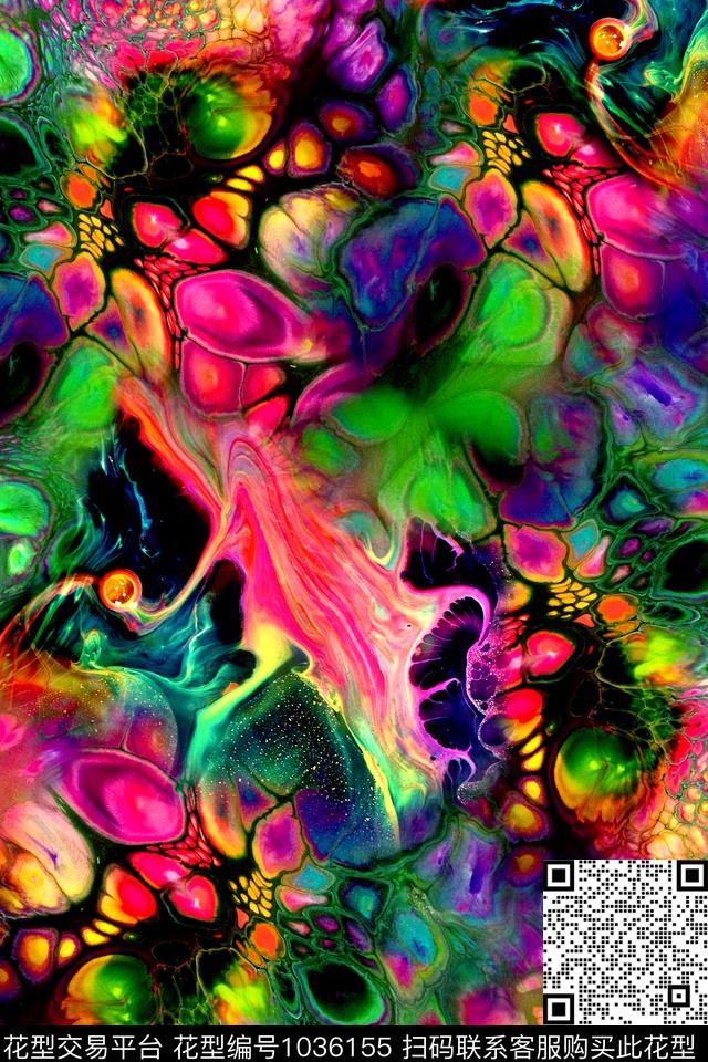 抽象几何纹理数码印花华亿平台下载（图片编号: 1036155） - 瓦栏（Walan）