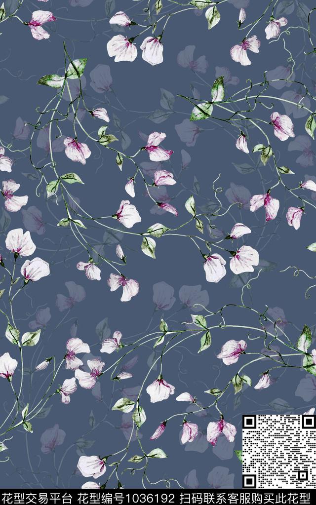 数码华亿平台民族风花卉数码印花华亿平台下载（图片编号: 1036192） - 瓦栏（Walan）