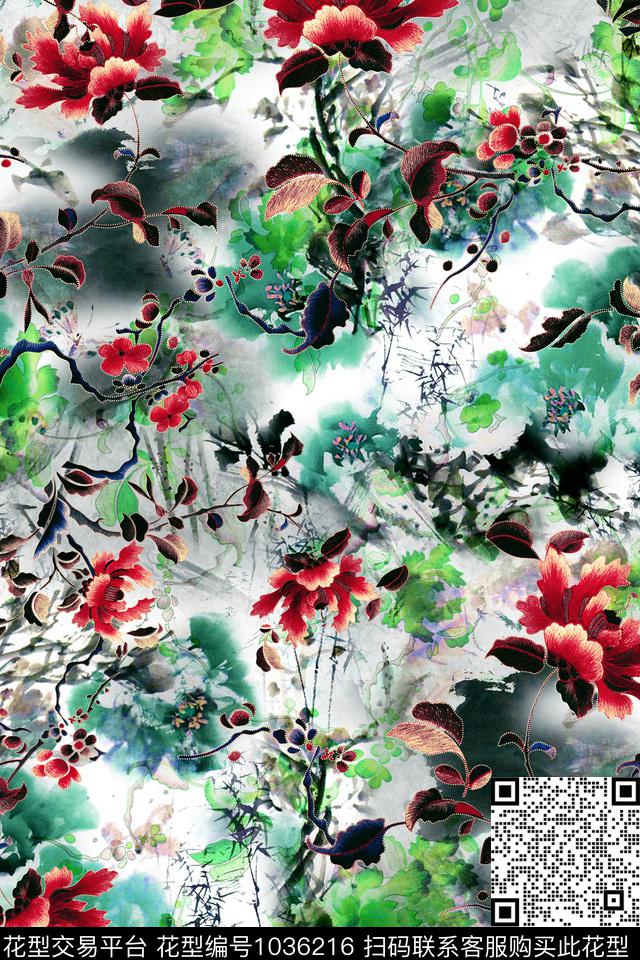 中国风数码华亿平台数码印花华亿平台下载（图片编号: 1036216） - 瓦栏（Walan）