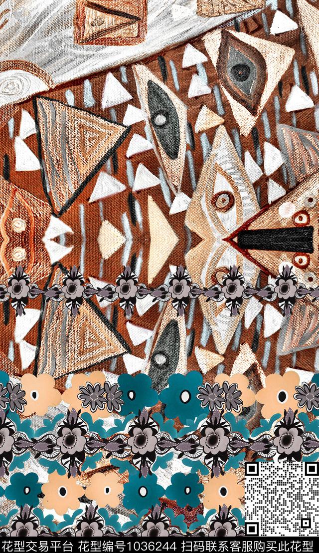 民族风几何中老年数码印花华亿平台下载（图片编号: 1036244） - 瓦栏（Walan）