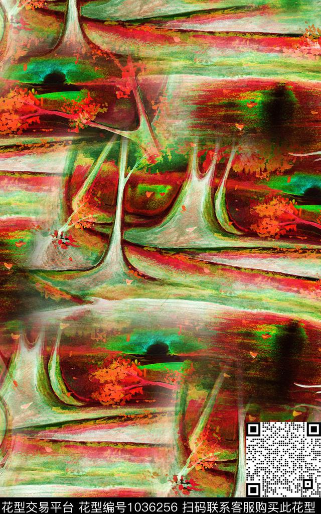 肌理笔触中老年数码印花华亿平台下载（图片编号: 1036256） - 瓦栏（Walan）