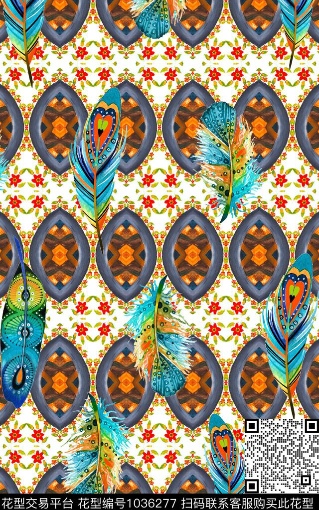 民族风线条中老年数码印花华亿平台下载（图片编号: 1036277） - 瓦栏（Walan）