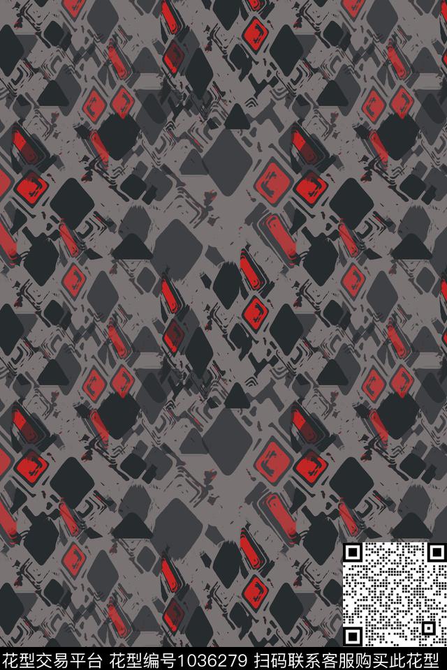 男装休闲花卉径庭迷彩几何数码印花华亿平台下载（图片编号: 1036279） - 瓦栏（Walan）