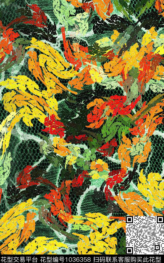 肌理笔触中老年数码印花华亿平台下载（图片编号: 1036358） - 瓦栏（Walan）