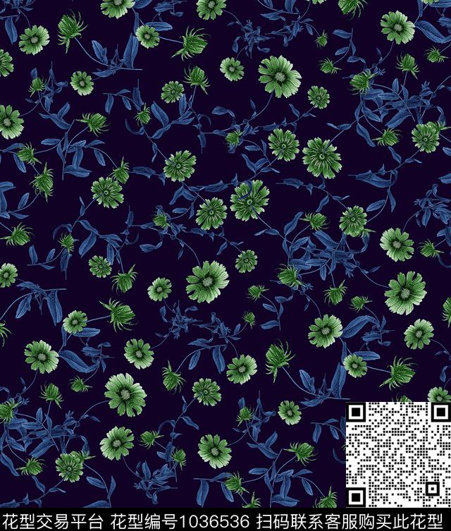 花卉小碎花数码印花华亿平台下载（图片编号: 1036536） - 瓦栏（Walan）