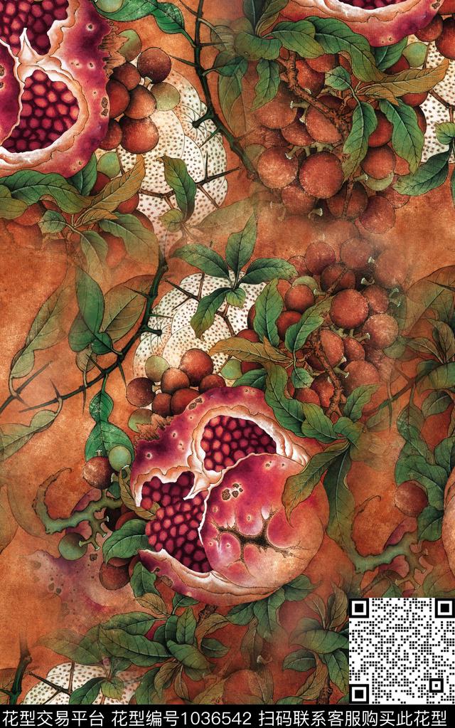 花卉中老年中国风数码印花华亿平台下载（图片编号: 1036542） - 瓦栏（Walan）