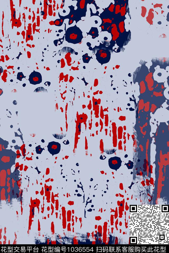 抽象花卉抽象径庭迷彩数码印花华亿平台下载（图片编号: 1036554） - 瓦栏（Walan）