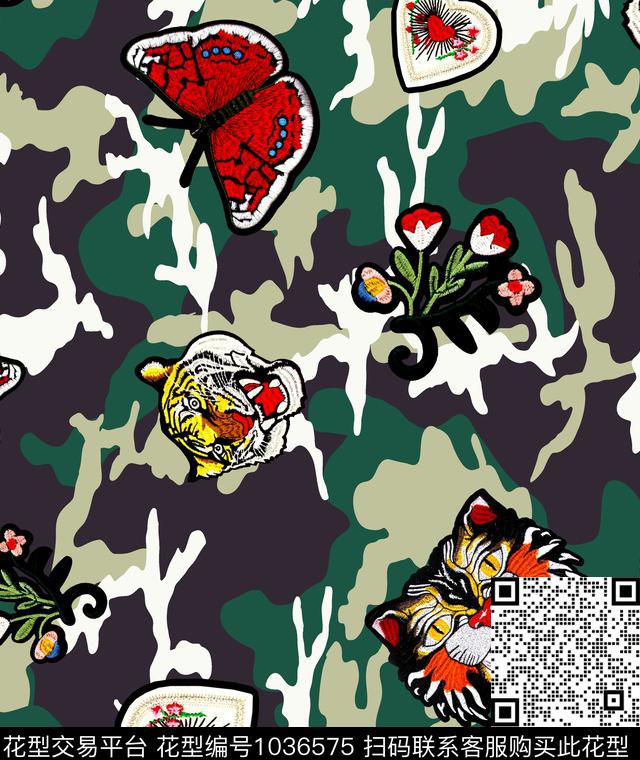 数码华亿平台抽象大牌风数码印花华亿平台下载（图片编号: 1036575） - 瓦栏（Walan）