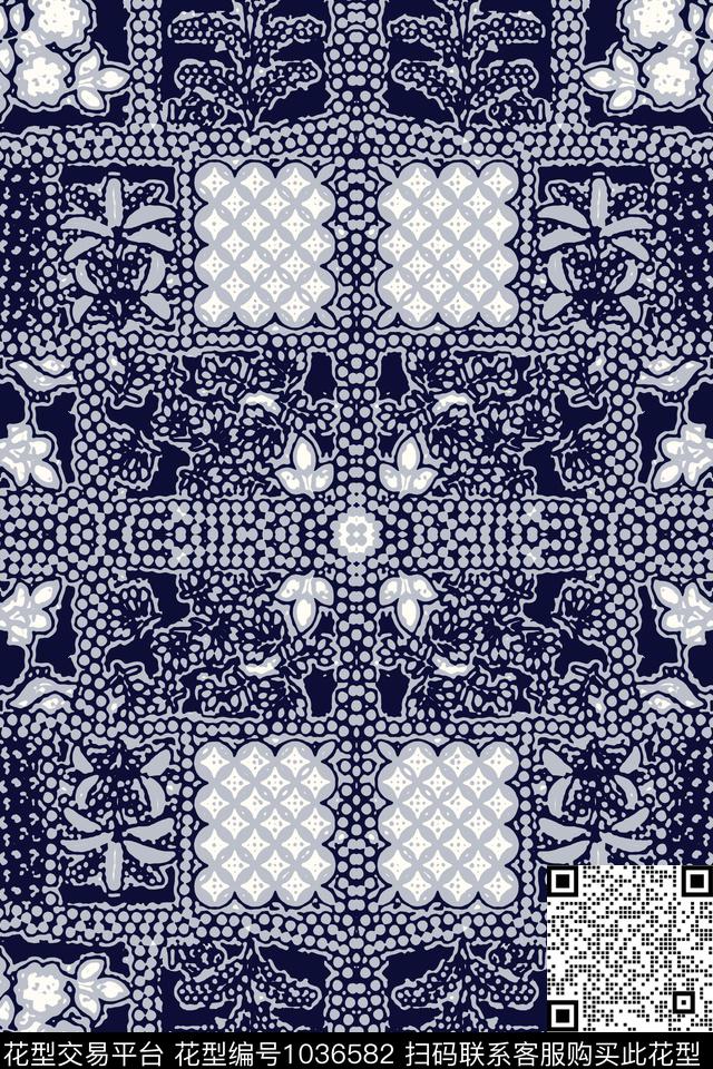 几何男装抽象男装休闲花卉传统印花华亿平台下载（图片编号: 1036582） - 瓦栏（Walan）