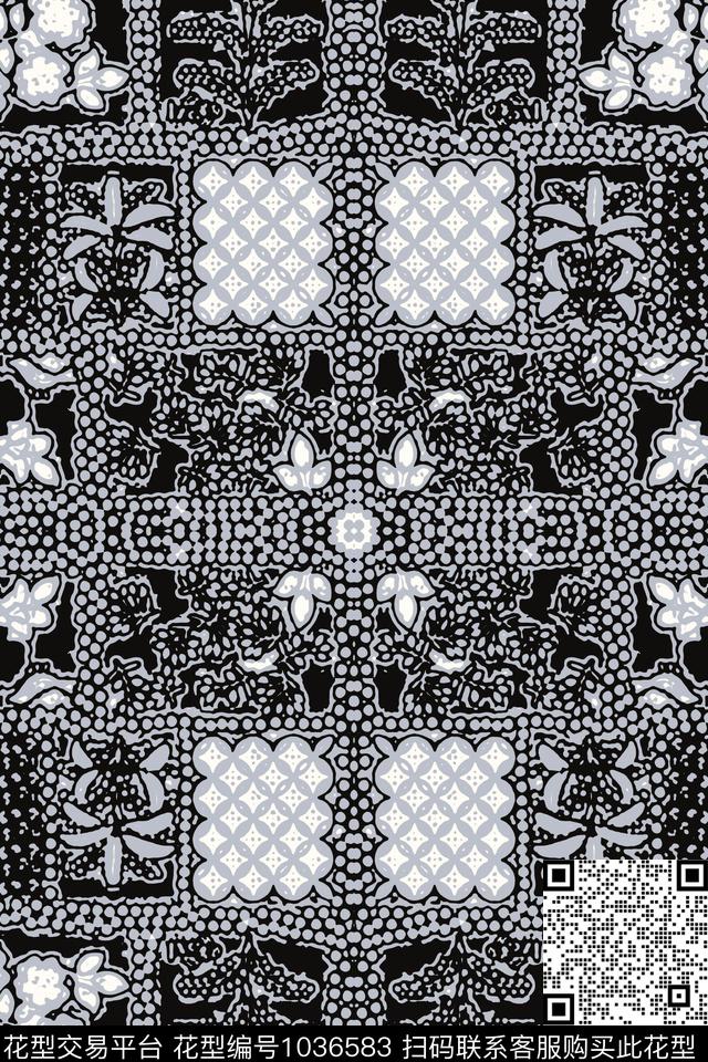 几何男装抽象男装休闲花卉传统印花华亿平台下载（图片编号: 1036583） - 瓦栏（Walan）