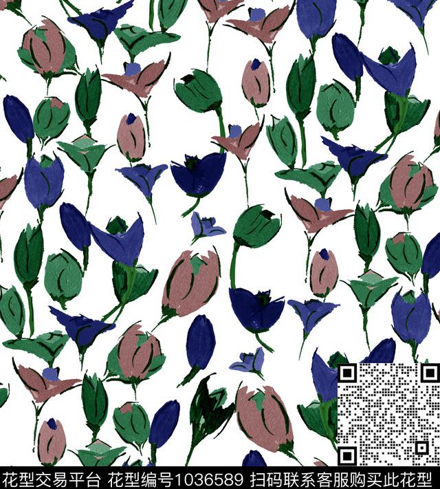 数码华亿平台花卉大牌风数码印花华亿平台下载（图片编号: 1036589） - 瓦栏（Walan）