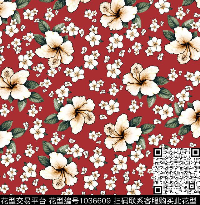 数码华亿平台花卉大牌风数码印花华亿平台下载（图片编号: 1036609） - 瓦栏（Walan）