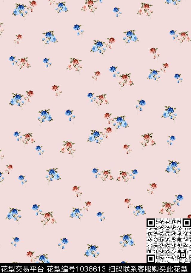 数码华亿平台花卉大牌风数码印花华亿平台下载（图片编号: 1036613） - 瓦栏（Walan）