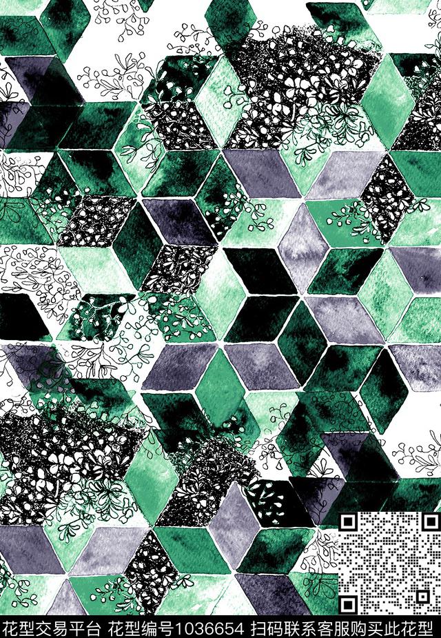 数码华亿平台抽象大牌风数码印花华亿平台下载（图片编号: 1036654） - 瓦栏（Walan）