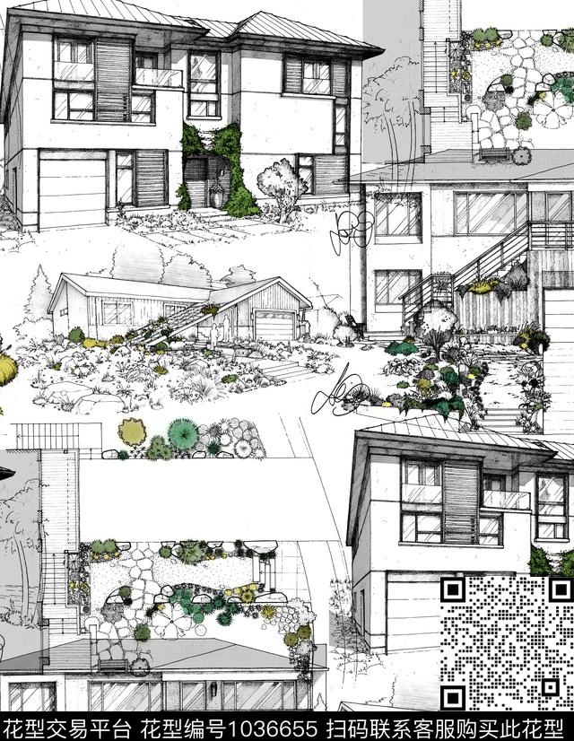 数码华亿平台抽象大牌风数码印花华亿平台下载（图片编号: 1036655） - 瓦栏（Walan）