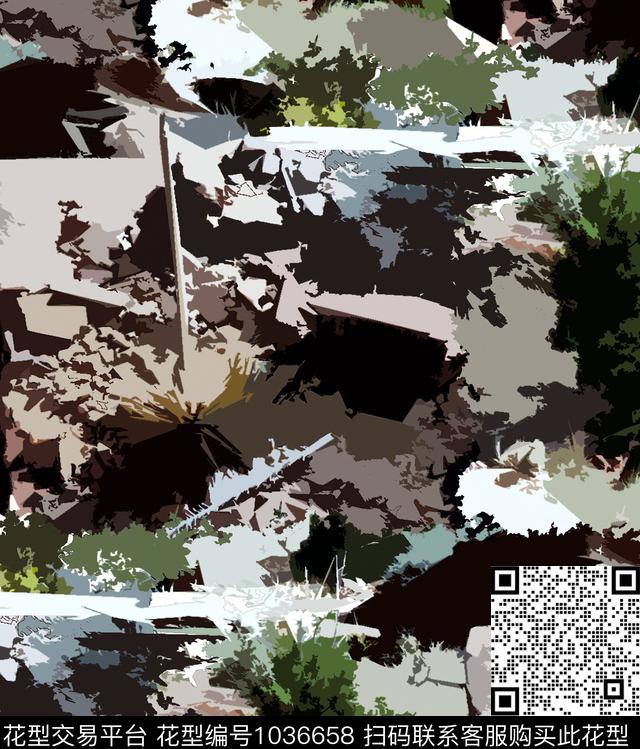 数码华亿平台抽象大牌风数码印花华亿平台下载（图片编号: 1036658） - 瓦栏（Walan）