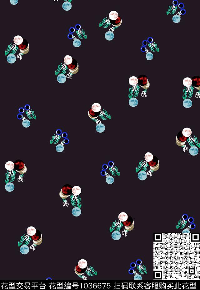 数码华亿平台花卉大牌风数码印花华亿平台下载（图片编号: 1036675） - 瓦栏（Walan）