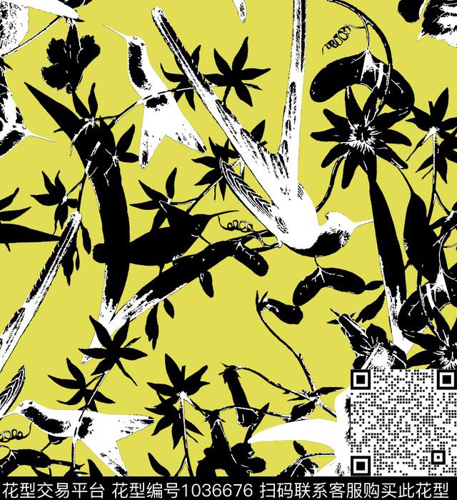数码华亿平台花卉大牌风数码印花华亿平台下载（图片编号: 1036676） - 瓦栏（Walan）