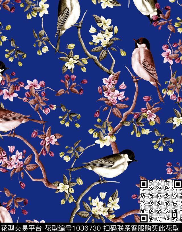 数码华亿平台花卉大牌风数码印花华亿平台下载（图片编号: 1036730） - 瓦栏（Walan）