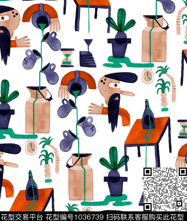 数码华亿平台抽象大牌风数码印花华亿平台下载（图片编号: 1036739） - 瓦栏（Walan）