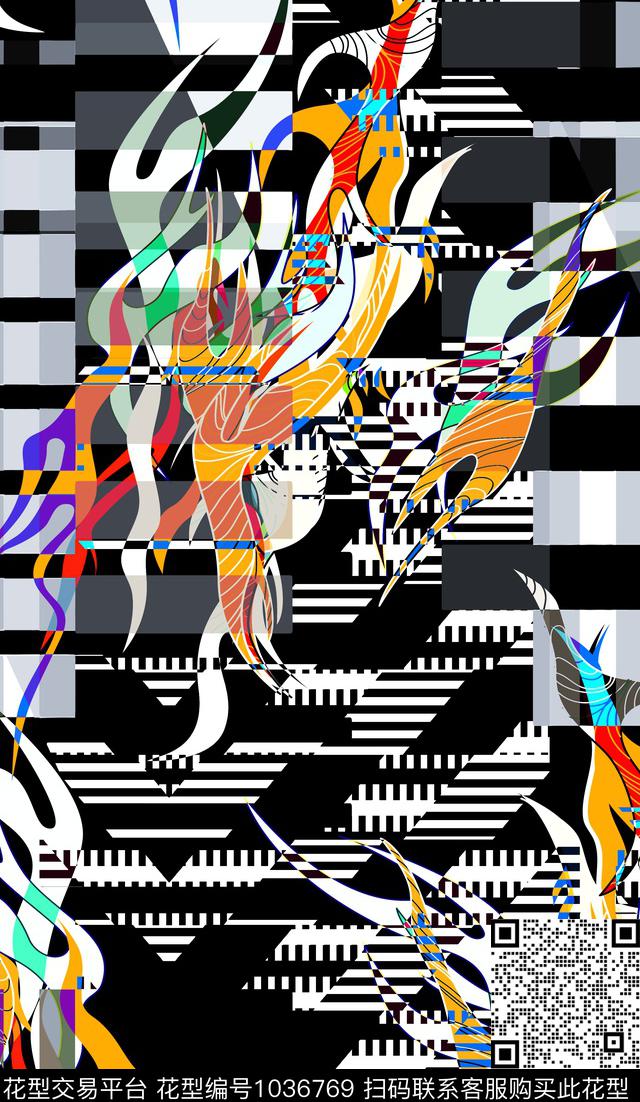 数码华亿平台女装几何数码印花华亿平台下载（图片编号: 1036769） - 瓦栏（Walan）