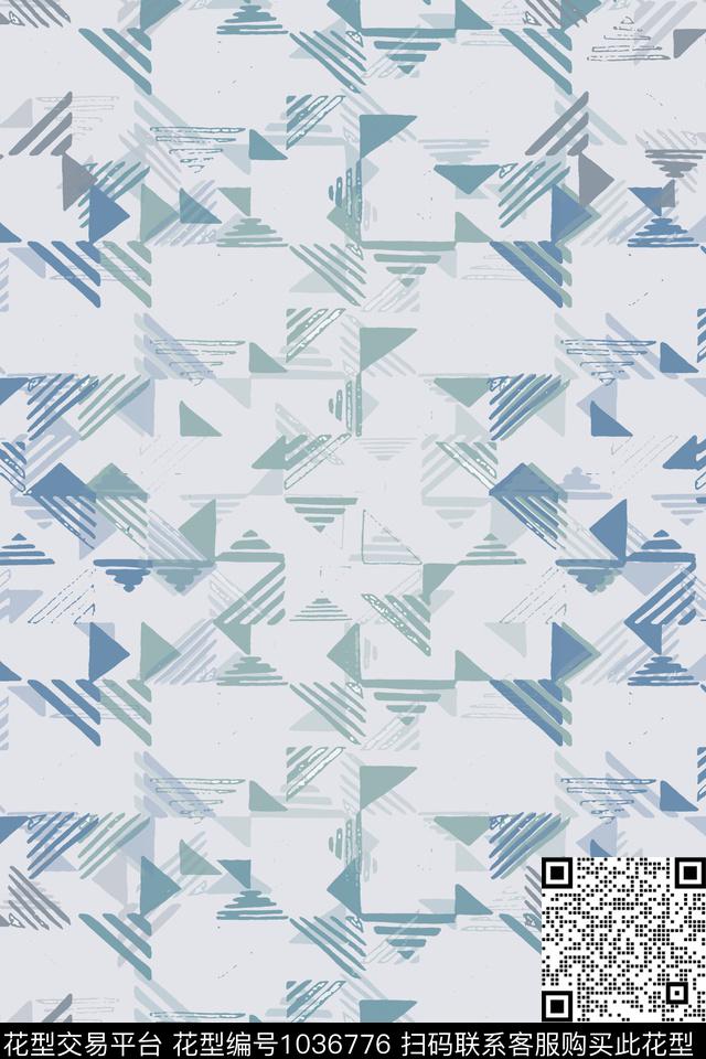 几何男装抽象径庭迷彩数码印花华亿平台下载（图片编号: 1036776） - 瓦栏（Walan）