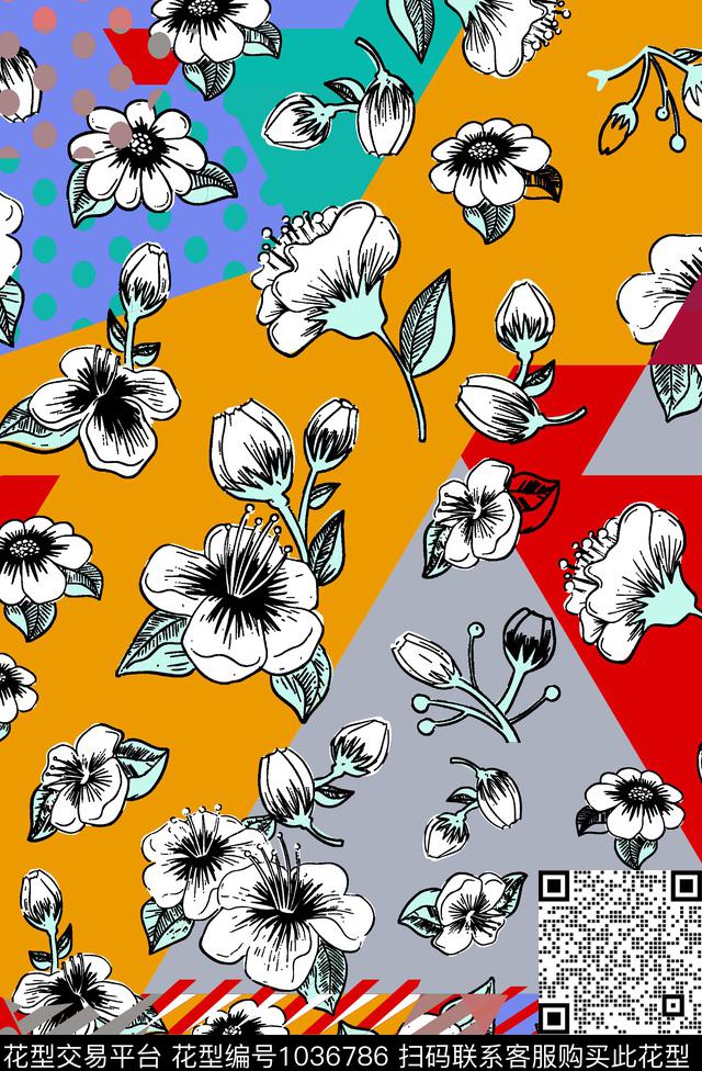数码华亿平台女装几何数码印花华亿平台下载（图片编号: 1036786） - 瓦栏（Walan）