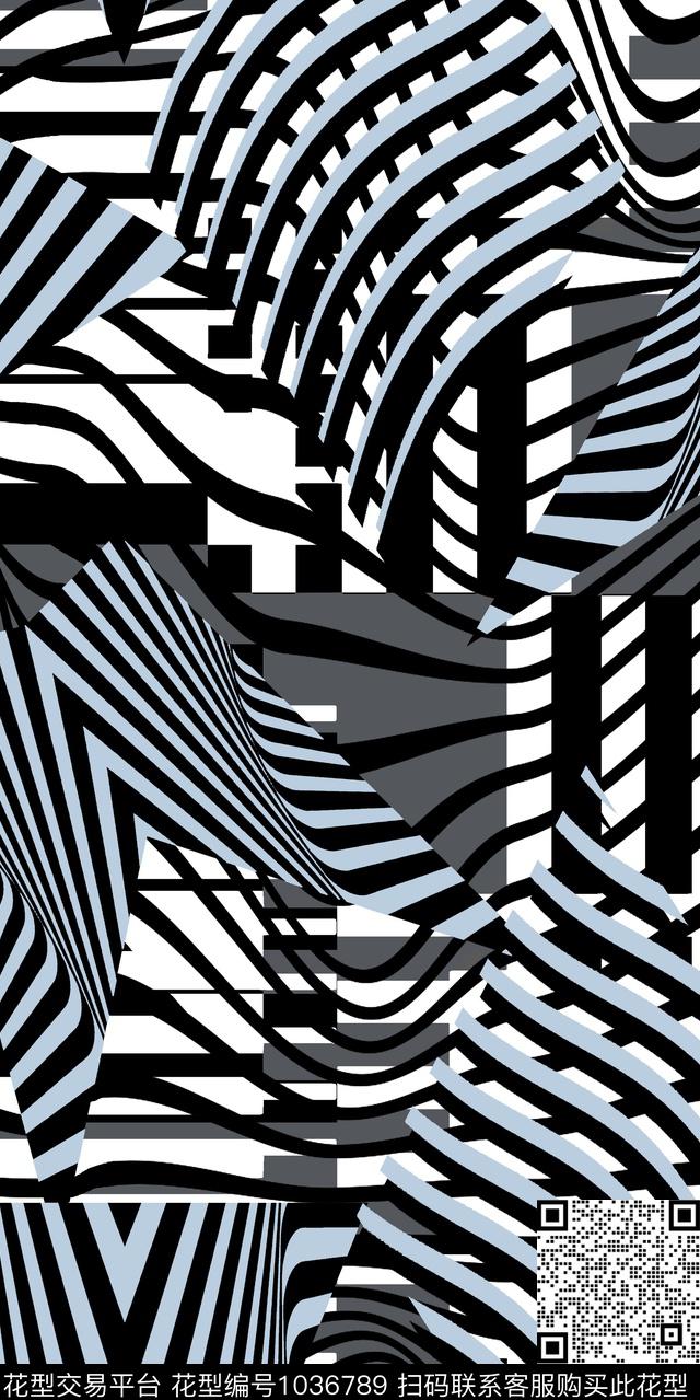 数码华亿平台女装几何数码印花华亿平台下载（图片编号: 1036789） - 瓦栏（Walan）