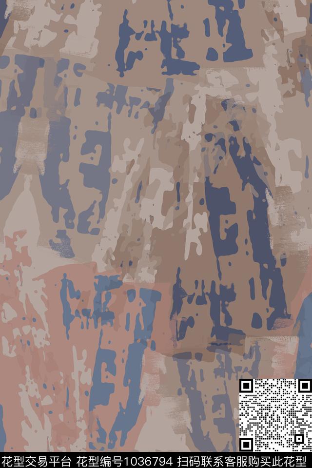 径庭迷彩男装休闲花卉抽象数码印花华亿平台下载（图片编号: 1036794） - 瓦栏（Walan）