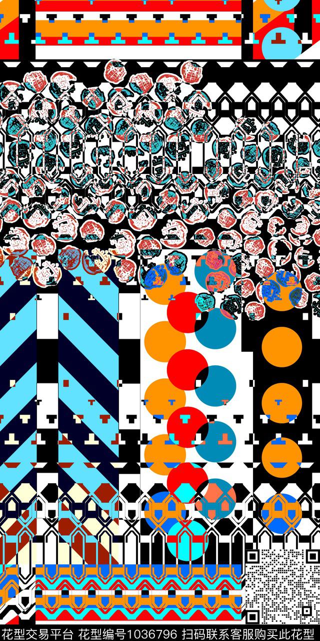 数码华亿平台女装几何数码印花华亿平台下载（图片编号: 1036796） - 瓦栏（Walan）