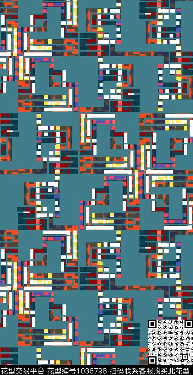 数码华亿平台女装几何数码印花华亿平台下载（图片编号: 1036798） - 瓦栏（Walan）