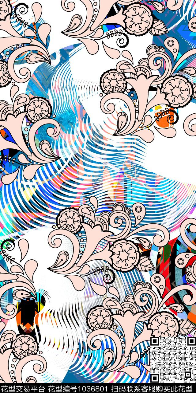 数码华亿平台女装几何数码印花华亿平台下载（图片编号: 1036801） - 瓦栏（Walan）